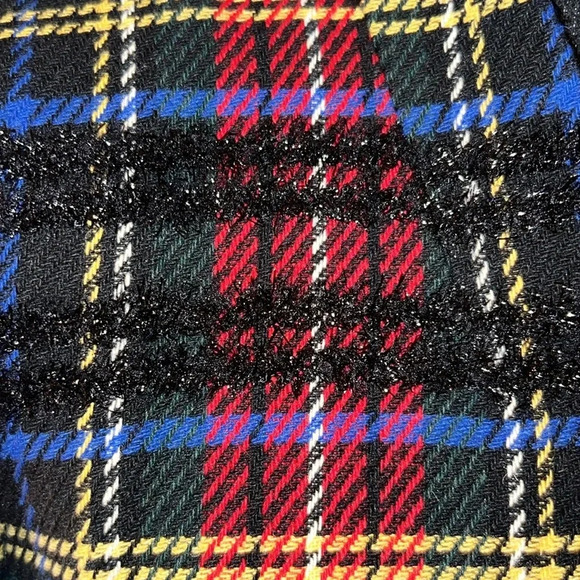 J. Crew Going-Out Lurex Metallic Steward Tartan Blazer Red Plaid Size 4 NWT - Picture 10 of 15